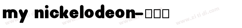 my nickelodeon字体转换